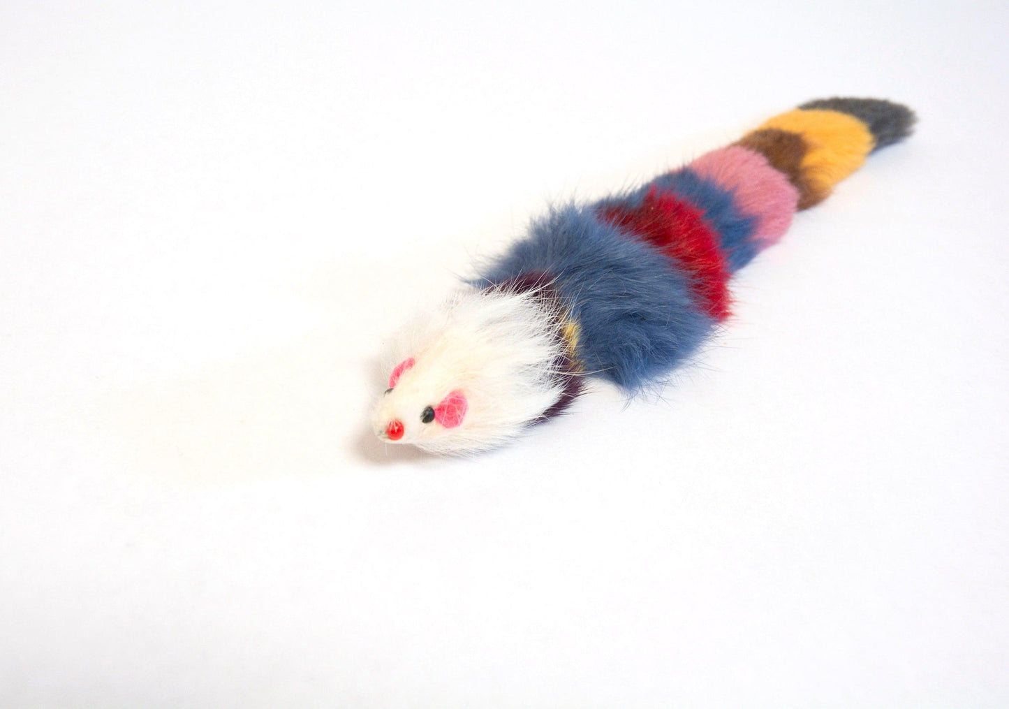 Set of Two Fur Weasel Toys (one Brown/White and one Multi-colored) - Iconic Pet, LLC
