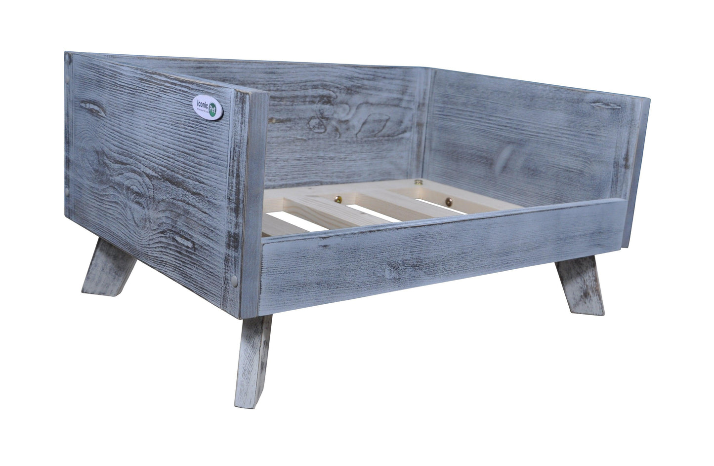 Sassy Paws Raised Wooden Pet Bed with Removable Cushion - Iconic Pet, LLC
