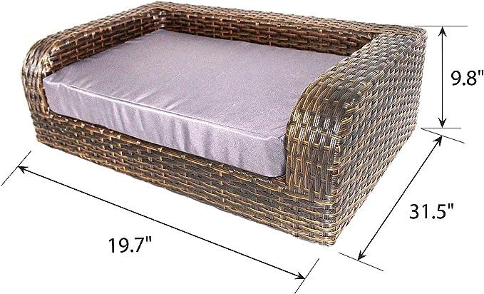 Rattan Pet Sofa - Iconic Pet, LLC