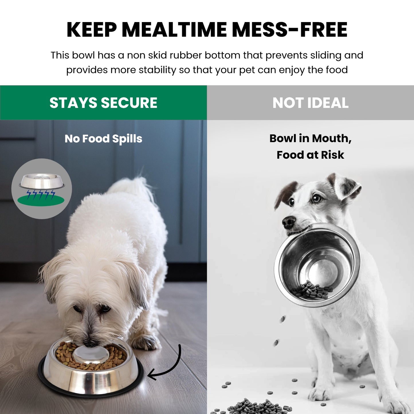 Slow Feed Stainless Steel Pet Bowl for Dog or Cat