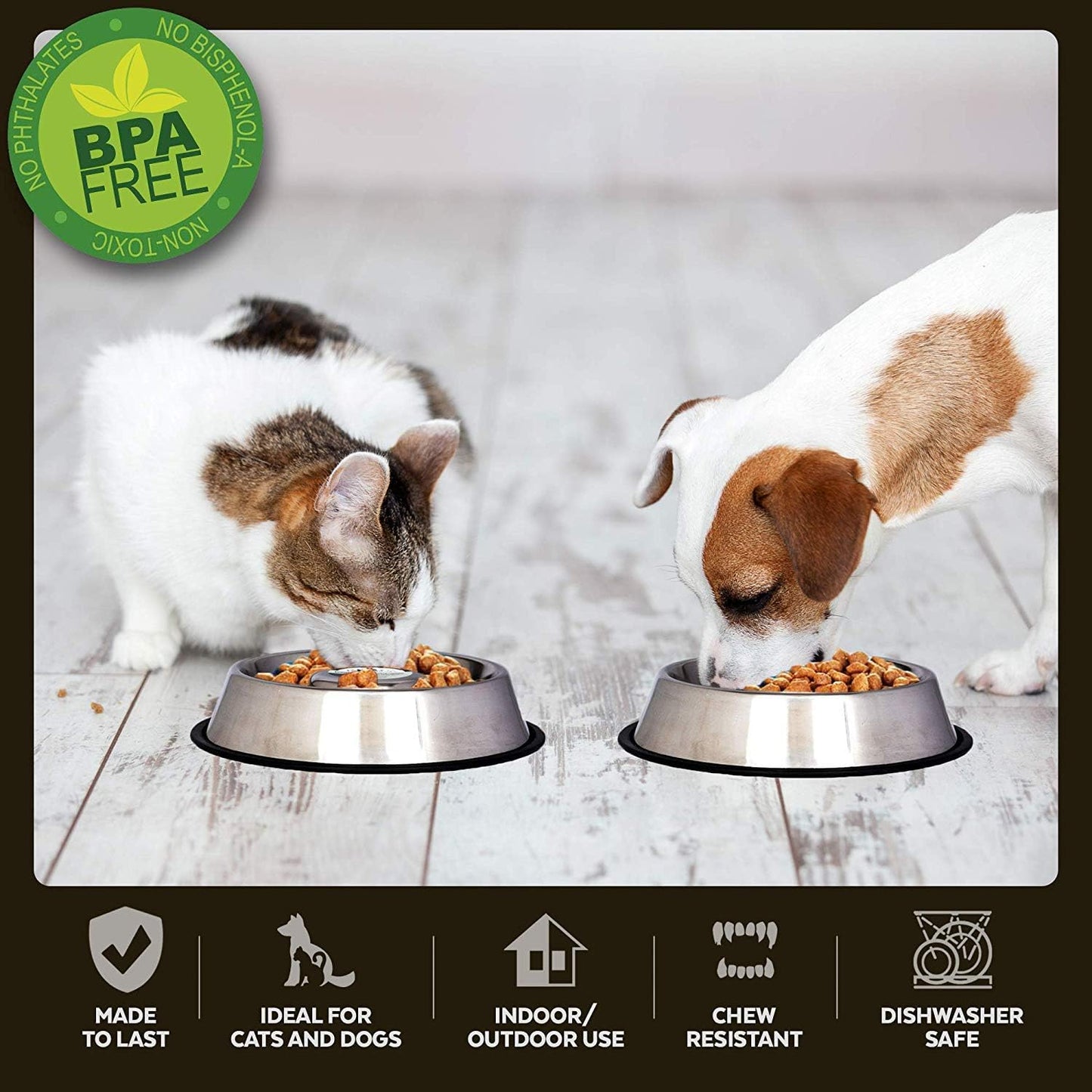 Slow Feed Stainless Steel Pet Bowl for Dog or Cat