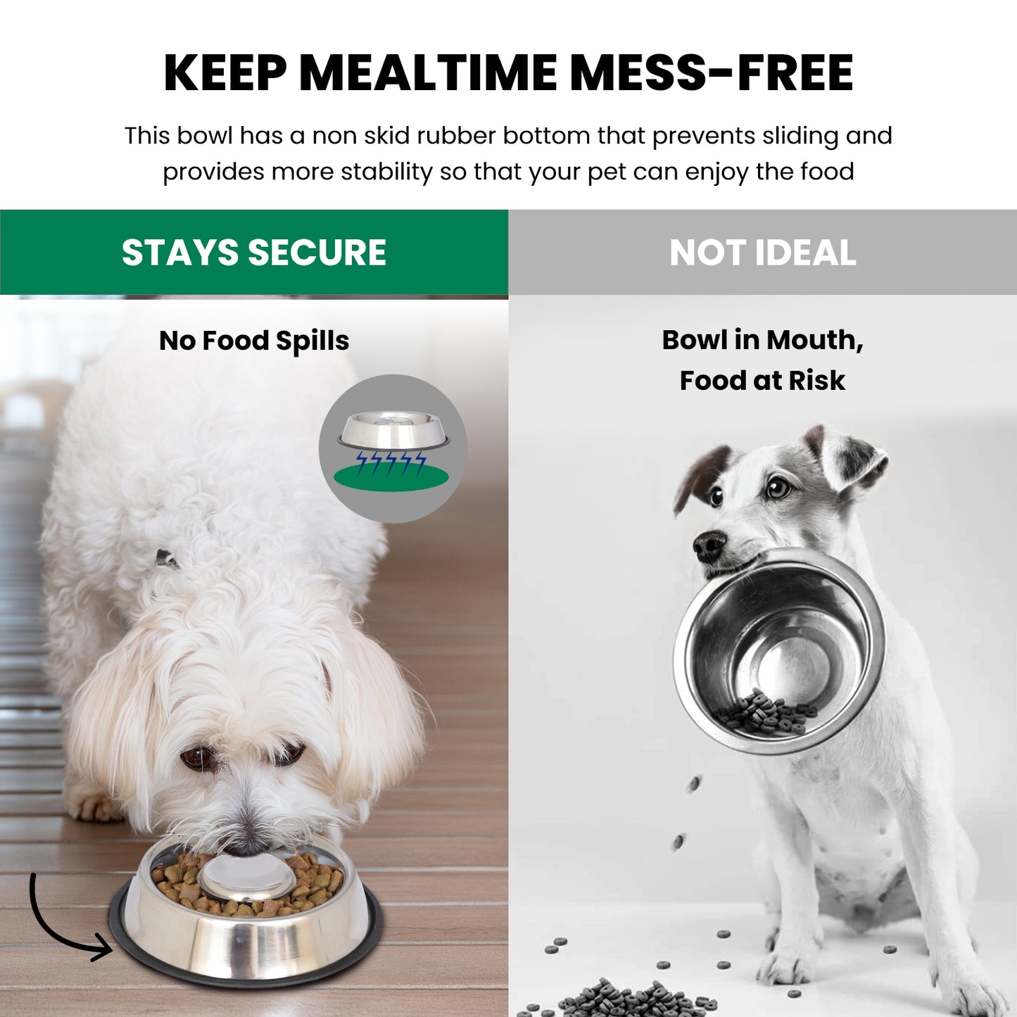 Slow Feed Stainless Steel Pet Bowl for Dog or Cat