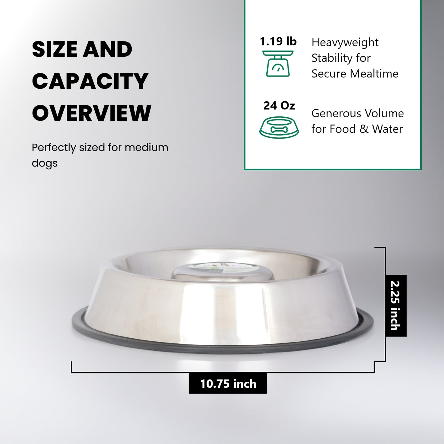 Slow Feed Stainless Steel Pet Bowl for Dog or Cat