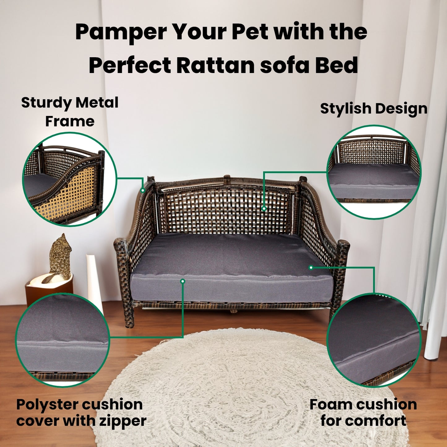 Maharaja Rattan Pet Bed