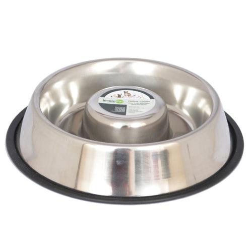 Slow Feed Stainless Steel Pet Bowl for Dog or Cat