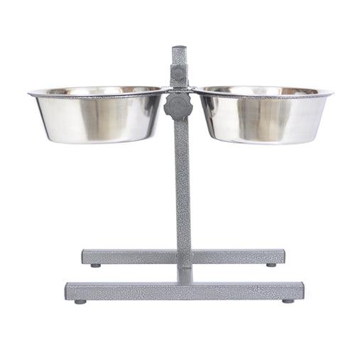 Adjustable Stainless Steel Pet Double Diner for Dog - H Design