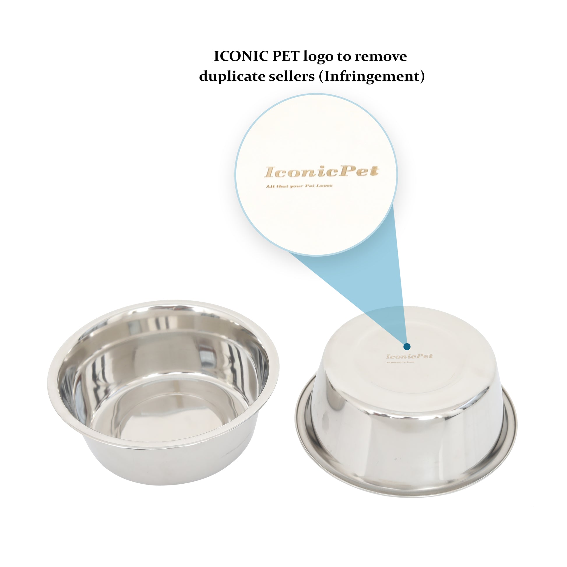 Elevated Rectangular Pet Double Diner with Stainless Steel Bowls for Dogs and Cats - Iconic Pet, LLC