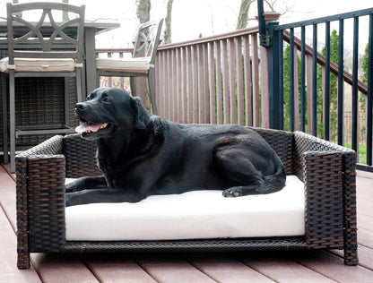 Rattan Rectangular Pet Sofa - Iconic Pet, LLC