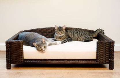 Rattan Rectangular Pet Sofa