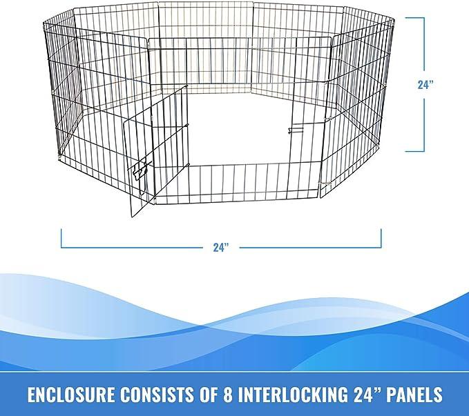 Octagon Eight Panel Portable (Foldable) Pet Wire Pen - 24" Height