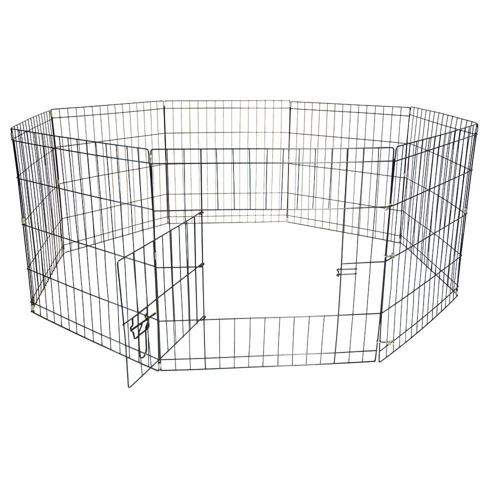 Octagon Eight Panel Portable (Foldable) Pet Wire Pen - 24" Height - Iconic Pet, LLC