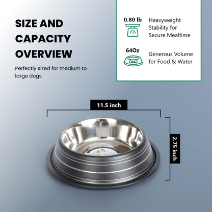 Color Splash Stripe Non-Skid Pet Bowl