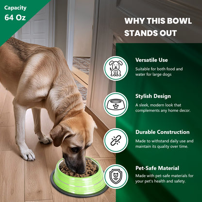 Color Splash Stripe Non-Skid Pet Bowl